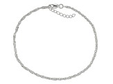 Sterling Silver 2mm Singapore Link Anklet