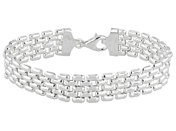 Picture of Sterling Silver 12mm Panther Link Bracelet