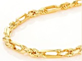 18k Yellow Gold Over Sterling Silver 4.5mm Milano Rope 20 Inch Chain