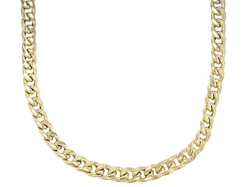 Picture of 18k Yellow Gold Over Sterling Silver 4.5mm Curb 20 Inch Chain With Toggle Clasp