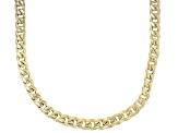 18k Yellow Gold Over Sterling Silver 4.5mm Curb 20 Inch Chain With Toggle Clasp
