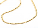 18k Yellow Gold Over Sterling Silver 3mm Cuban 20 Inch Chain