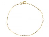 18k Yellow Gold Over Sterling Silver 1.6mm Paperclip, 2mm Curb, & 3mm Mirror Link Bracelet Set of 3