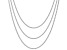 Sterling Silver 1mm Box 18, 20, & 22 Inch Chain Set of 3