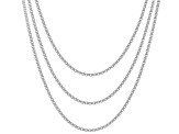 Sterling Silver 1mm Box 18, 20, & 22 Inch Chain Set of 3