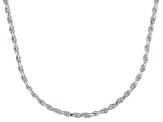 Sterling Silver 2.7mm Rope 20 Inch Chain