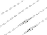 Sterling Silver 2mm Valentino Link 18 & 20 Inch Chain Set of 2