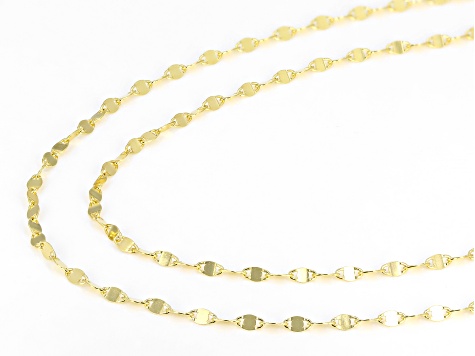 18k Yellow Gold Over Sterling Silver 2mm Valentino Link 18