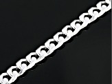 Sterling Silver 10mm Flat Curb Link Bracelet