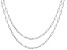 Sterling Silver 2mm Paperclip 18 & 20 Inch Chain Set of 2