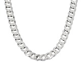Sterling Silver 6mm Flat Curb 20 Inch Chain