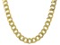 18k Yellow Gold Over Sterling Silver 6mm Flat Curb 24 Inch Chain