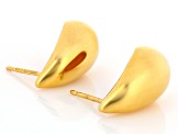 18k Yellow Gold Over Sterling Silver Teardrop Earrings