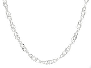 Sterling Silver 4.5mm Singapore 20 Inch Chain