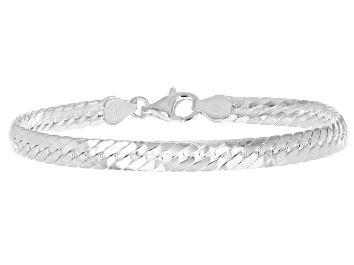 Picture of Sterling Silver 5.6mm Oval Herringbone Link Bracelet