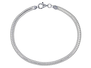 Picture of Sterling Silver 4mm Diamond-Cut Infinity Link Bracelet