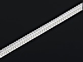 Sterling Silver 4mm Diamond-Cut Infinity Link Bracelet