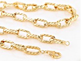 18k Yellow Gold Over Sterling Silver 7mm Twisted Paperclip 20 Inch Chain