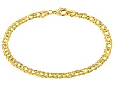 18k Yellow Gold Over Sterling Silver 4.5mm Double Marquise Link Bracelet