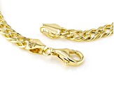18k Yellow Gold Over Sterling Silver 4.5mm Double Marquise Link Bracelet
