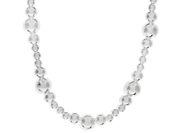 Picture of Sterling Silver Bead Station 18 Inch Necklace