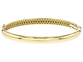 18k Yellow Gold Over Sterling Silver 6mm High Polished Bangle