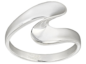 Sterling Silver Curved Design Freeform Ring
