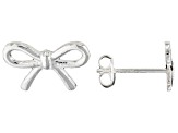 Sterling Silver Bow Stud Earrings