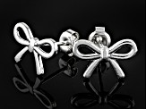Sterling Silver Bow Stud Earrings