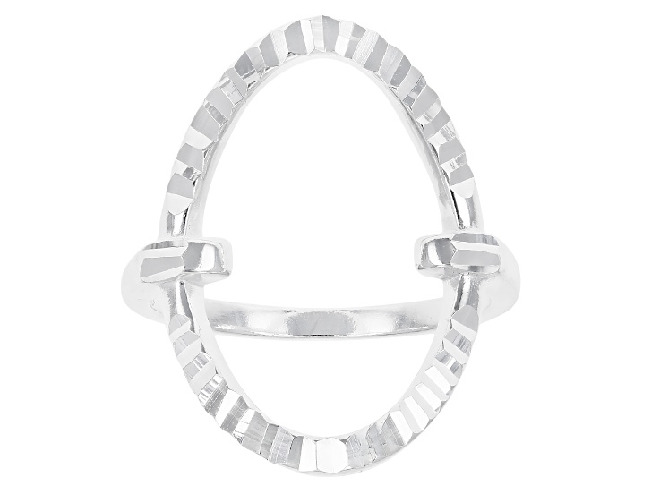 SILVER925 MANJI DESIGN RING/シルバー/スワスチカ Sterling Silver Oval Open Design Ring - AG1325 | JTV