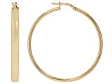18k Yellow Gold Over Sterling Silver Hoop Earrings