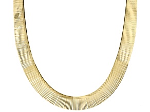 18k Yellow Gold Over Sterling Silver 15mm Graduated Cleopatra 18 Inch Necklace