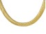 18k Yellow Gold Over Sterling Silver 12mm Domed Woven Link 20 Inch Chain