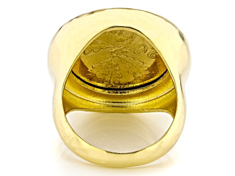 18K Yellow Gold over Sterling Silver Marquise Shaped Cubic Zirconia En