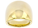 18k Yellow Gold Over Sterling Silver High Polished Graduated Dome Ring