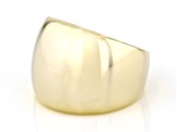 18k Yellow Gold Over Sterling Silver High Polished Graduated Dome Ring