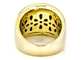 18k Yellow Gold Over Sterling Silver High Polished Graduated Dome Ring