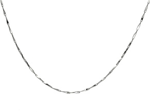 Sterling Silver 1.5mm Twisted Bar Link 20 Inch Chain