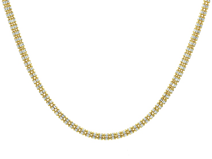 (廃盤)kette★ 15th ANNIVERSARY / OGA 18k Yellow Gold Over Sterling Silver Two-Tone 4mm 
