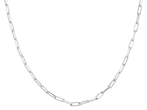 Sterling Silver 1.75mm Adjustable Paperclip 24 Inch Chain