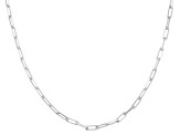Sterling Silver 1.75mm Adjustable Paperclip 24 Inch Chain