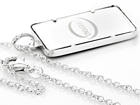 .999 Fine Silver 5g Roman Colosseum Ingot Pendant With Sterling Silver Frame & 20 Inch Cable Chain