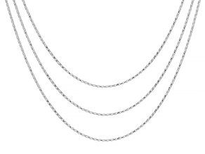Sterling Silver 1.35mm Cardano Snake Link 18, 20, & 22 Inch Chain Set of 3