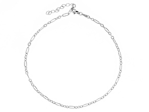 Sterling Silver 3+1 Rolo Link Anklet