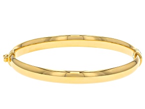 18k Yellow Gold Over Sterling Silver 7mm Tube Bracelet