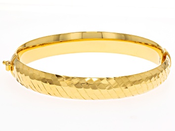 Picture of 18k Yellow Gold Over Sterling Silver 10mm Tube Bracelet