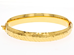 18k Yellow Gold Over Sterling Silver 10mm Tube Bracelet