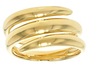 18k Yellow Gold Over Sterling Silver Multi-Row Ring