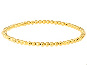 18k Yellow Gold Over Sterling Silver Bead Stretch Bracelet
