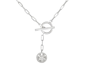 Sterling Silver Paperclip Sand Dollar Necklace